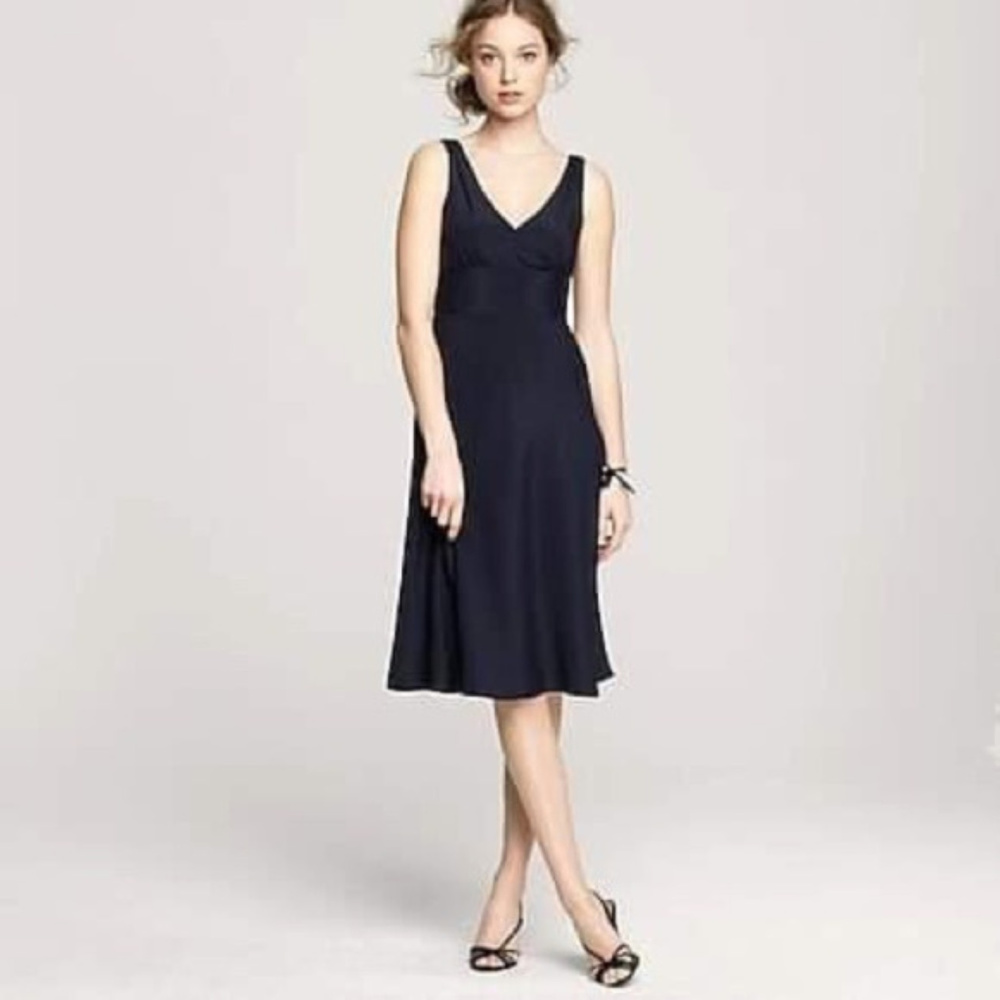 J. Crew Magenta Pink Sophia Cocktail Dress in Silk Tricotine Size 0